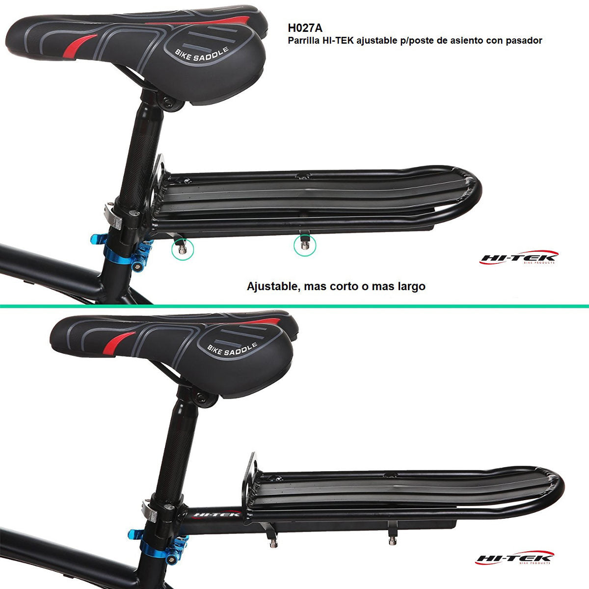 Parrilla HI-TEK ajustable p/poste de asiento con pasador