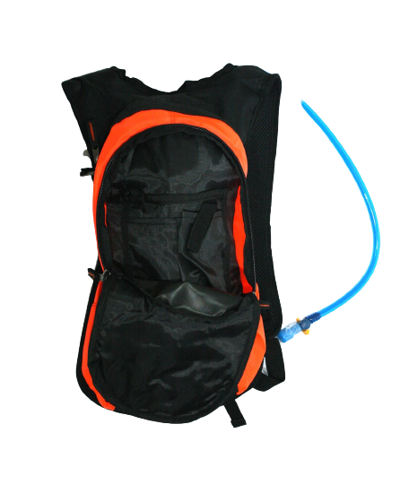 Mochila Hidratación HI-TEK Dinamic 2L + Carga, Naranja/Negro