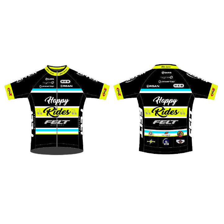 Jersey HI-TEK HAPPY Negro/Neon/Azul Cierre completo