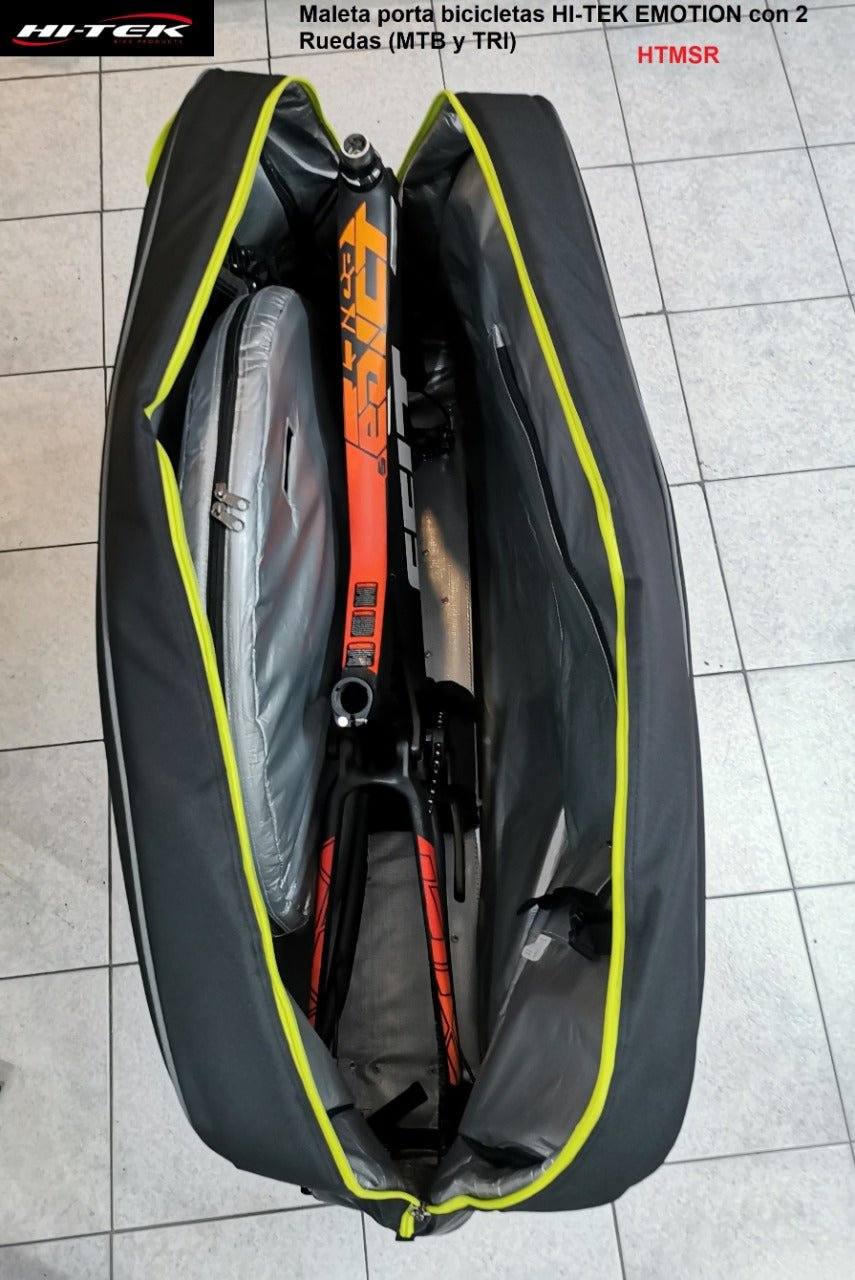 Maleta porta bicicletas HI-TEK EMOTION con 2 Ruedas (MTB y TRI)