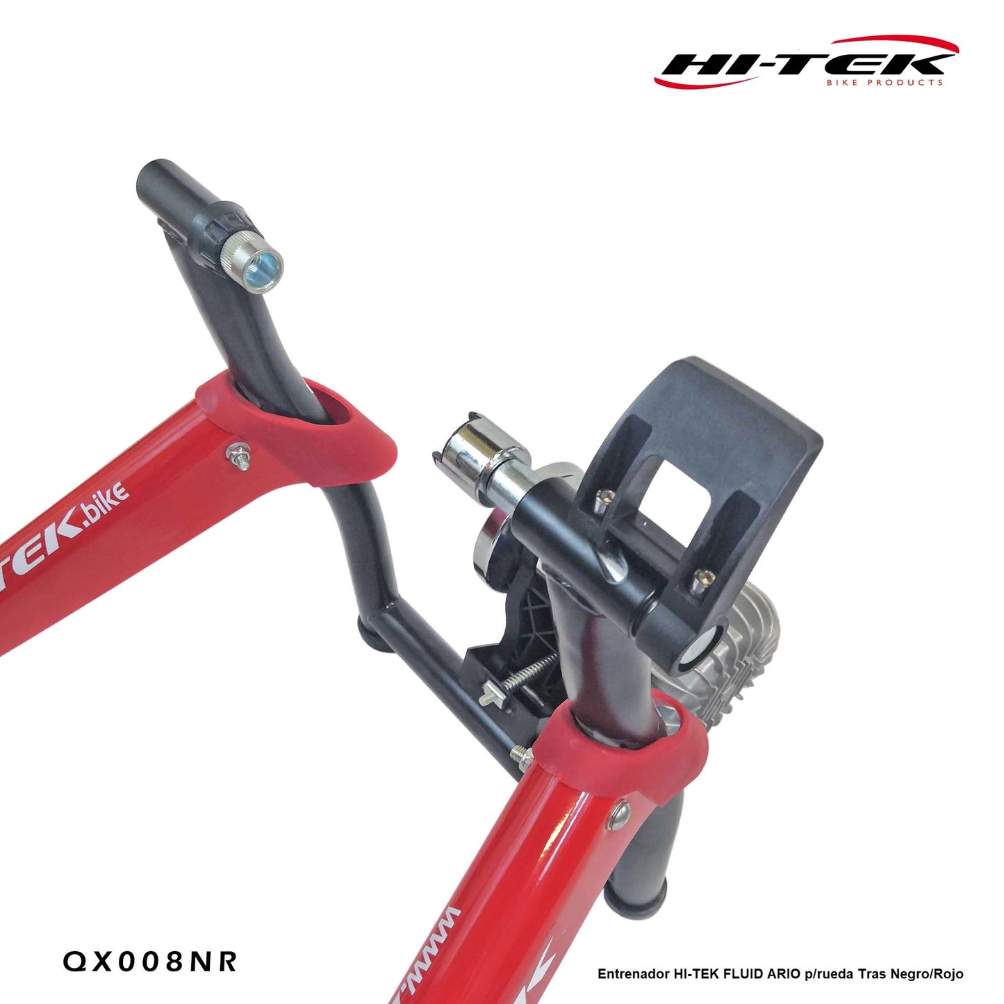 Entrenador HI-TEK FLUID ARIO RUTA p/rueda Tras Negro/Rojo
