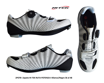 Zapato HI-TEK RUTA POTENZA II Blanco/Negro Ratch y 1 Velcro