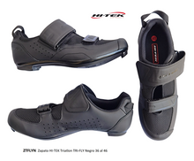 Cargar imagen en el visor de la galería, Zapato HI-TEK Triatlon TRI-FLY Negro 2 Velcros
