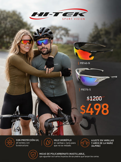 Lentes deportivos HI-TEK ALPINE 3 micas (Normal, Polarizada y Transp)