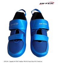Cargar imagen en el visor de la galería, Zapato HI-TEK Triatlon TRI-FLY Azul 2 Velcros
