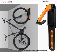 Cargar imagen en el visor de la galería, Soporte HI-TEK de pared Gancho Plastico una bici Negro/Naranja
