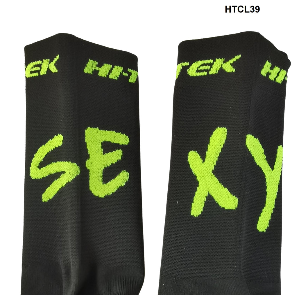 Calcetas HI-TEK largas SEXY Negro/Neon