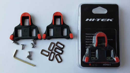Placas HI-TEK Ruta SHIMANO Negro/Rojo arneses y allen