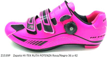 Cargar imagen en el visor de la galería, Zapato HI-TEK RUTA POTENZA Rosa/Negro Ratch y 2 Velcros
