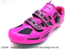 Cargar imagen en el visor de la galería, Zapato HI-TEK RUTA POTENZA Rosa/Negro Ratch y 2 Velcros
